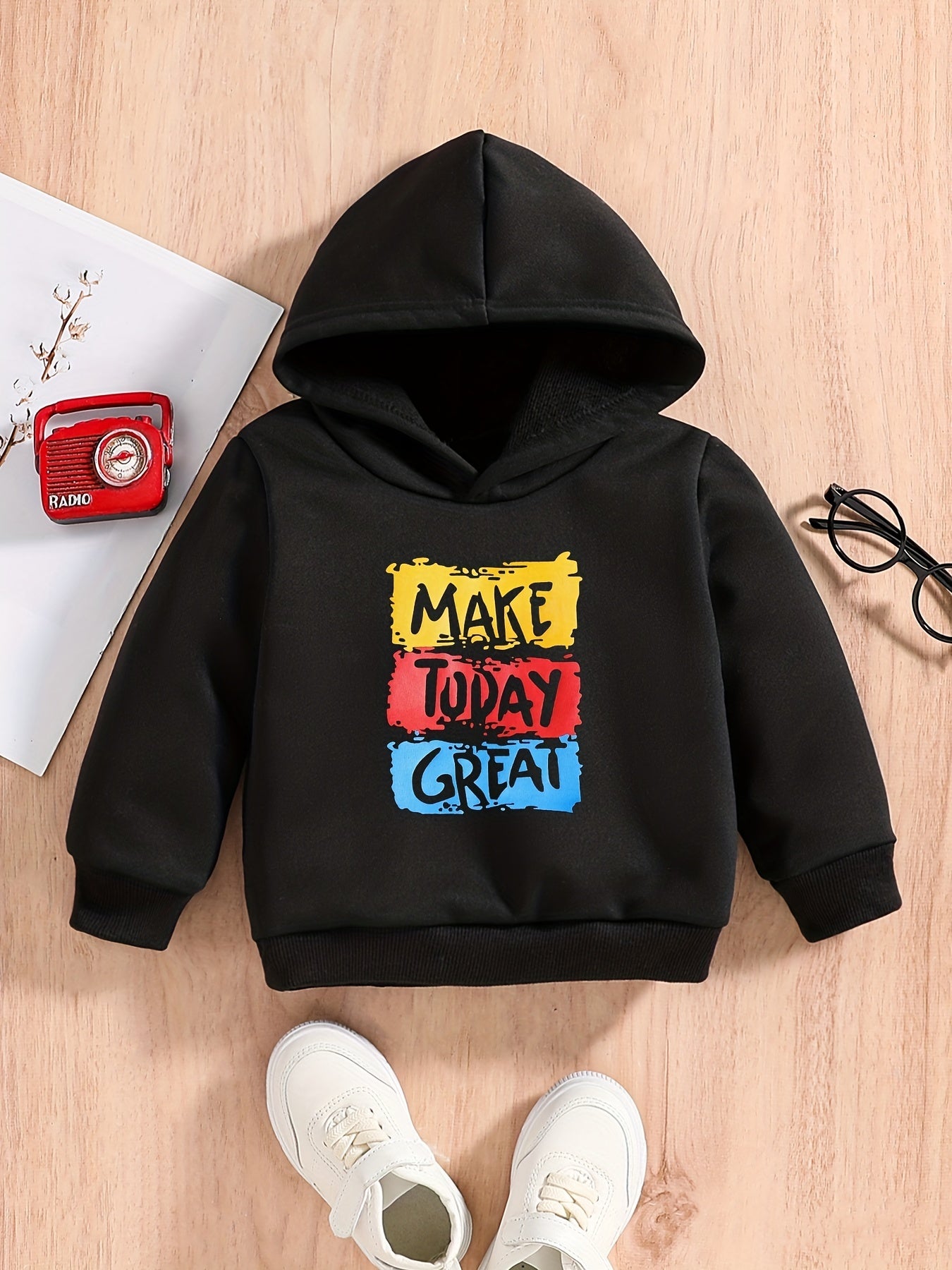 Fist Letter And Sunflower Print Baby's Sweatshirt