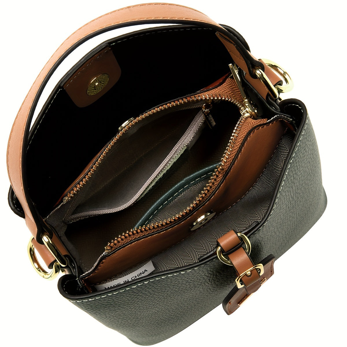 ZOOLER Large Capacity Leather Bucket Bag Crossbody