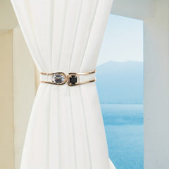2pcs European Style Crystal Metal Curtain Straps for Home Decor