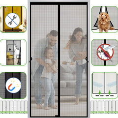Magnetic Screen Door 91x208 cm Reinforced Fiberglass Curtain