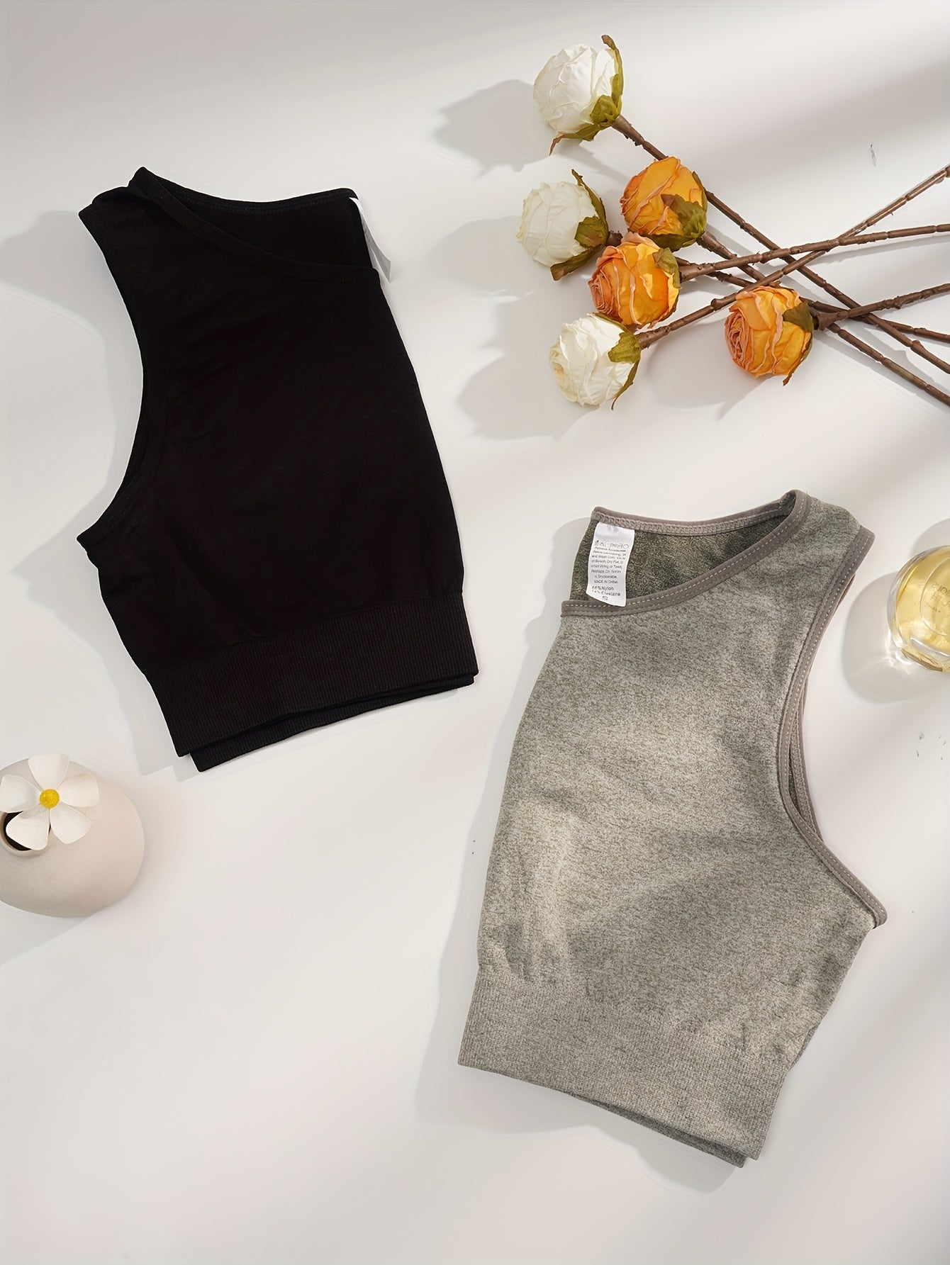2pcs Seamless Wireless Sports Bras Comfy & Breathable