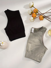 2pcs Seamless Wireless Sports Bras Comfy & Breathable