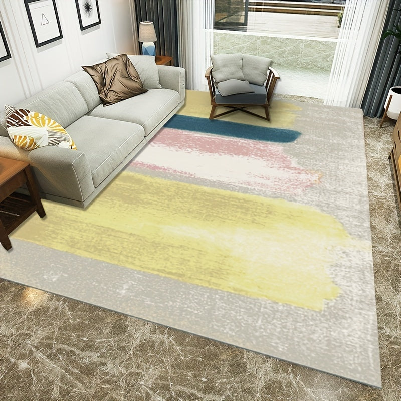 Modern Abstract Shaggy Rug Soft Comfy Non Slip Anti Fatigue Washable Home Decor
