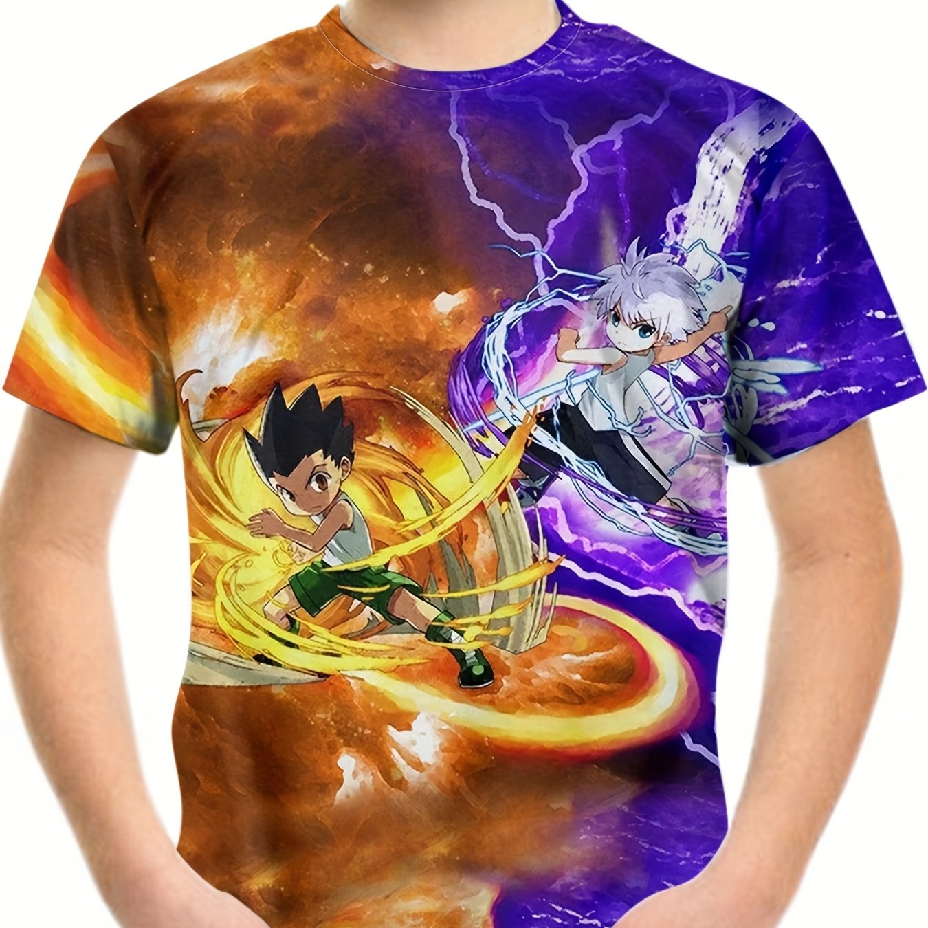Breathable 3D Anime Print Boys Tee for Summer Activities
