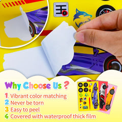 6 Sheets Sports Car Assembly Puzzle DIY Stickers