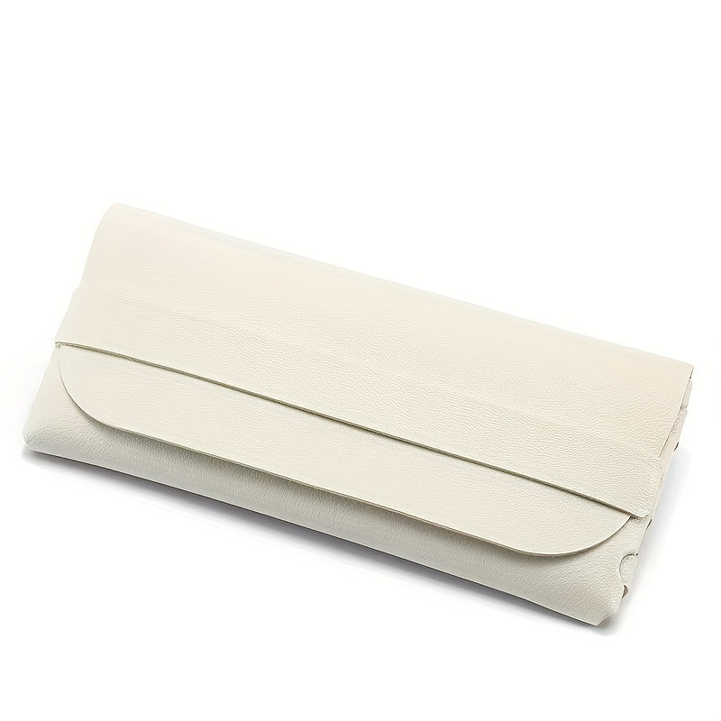 Soft PU Leather Glasses Bag Portable Container Minimalist Flap Case