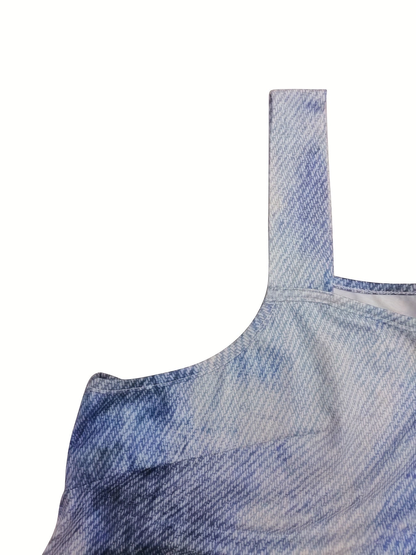 Tie Dye Tank Top Square Neck Medium Stretch Cami