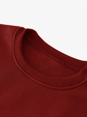 Baby Girls Heart Graphic Pullover Round Neck Sweatshirt