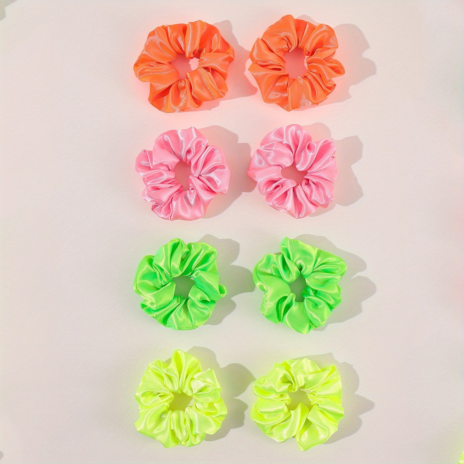 8pcs Colorful Scrunchies Hair Tie Elastic Hair Rope Ponytail Holder