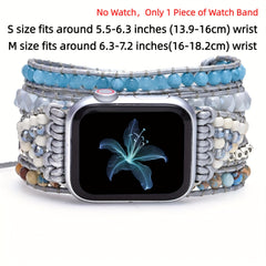 Adjustable Bohemian Stone Watch Band Men Crystal Band 38mm-45mm