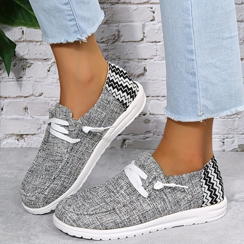 Women's Casual Canvas Shoes Lightweight Lace Up Sneakers