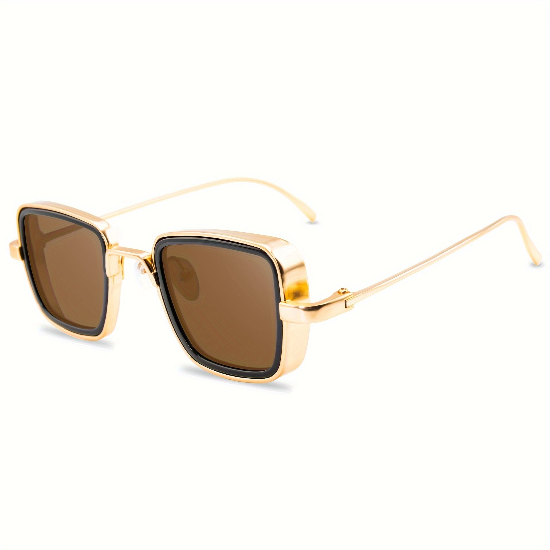 Retro Thick Frame Metal Sunglasses Men Women Party Driving Decors