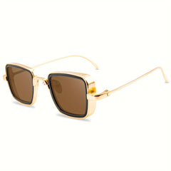 Retro Thick Frame Metal Sunglasses Men Women Party Driving Decors