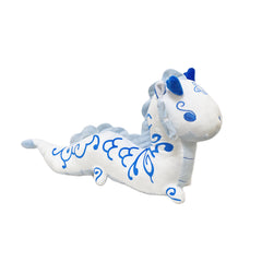 Chinese Loong Plush Doll & Porcelain Dragon Stuffed Animal