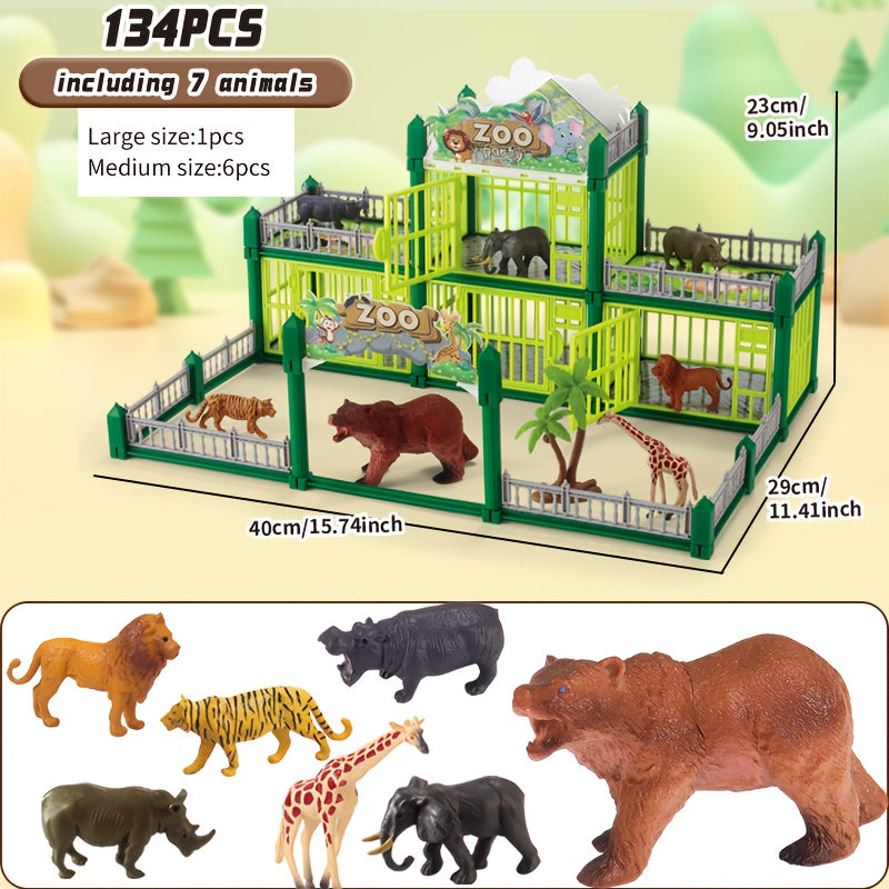 Wild Animal Toy Set for Boys - Pandas, Lions, Tigers, Elephants