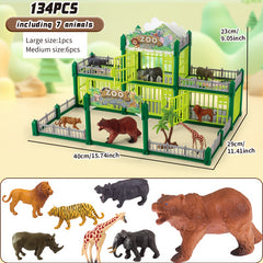 Wild Animal Toy Set for Boys - Pandas, Lions, Tigers, Elephants