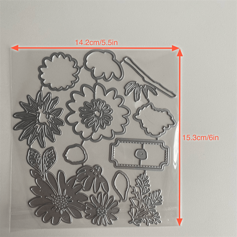 Cheerful Daisies Clear Stamps & Metal Dies DIY Craft Scrapbooking