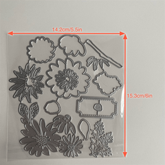 Cheerful Daisies Clear Stamps & Metal Dies DIY Craft Scrapbooking