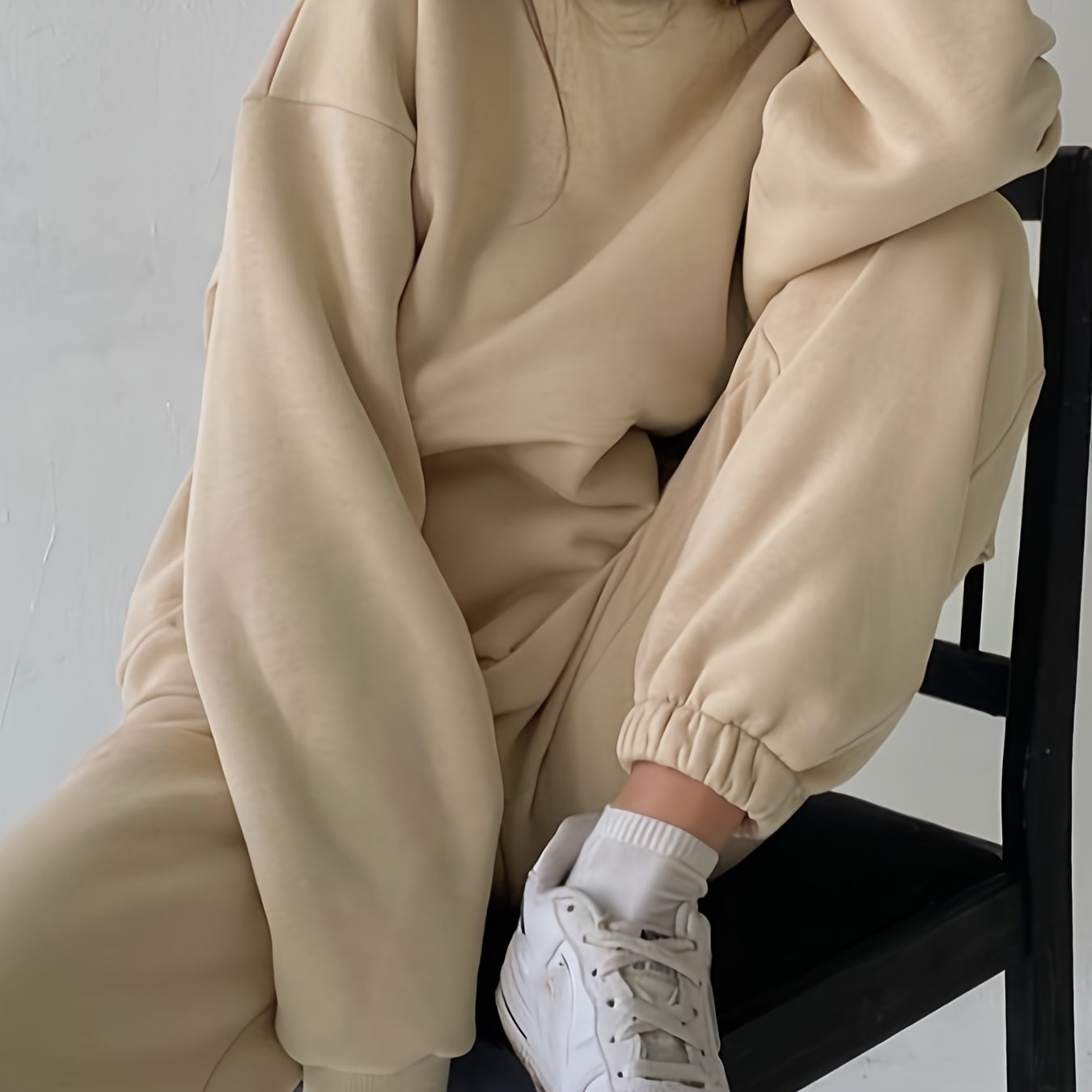 Solid Long Sleeve Hoodie & Joggers Set