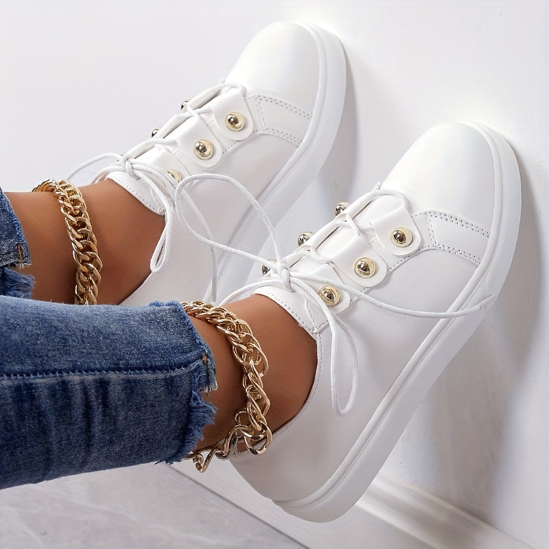 Round Toe Lace Up Platform Shoes Women's Footwear