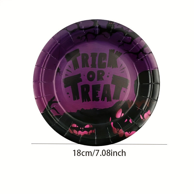 Halloween Party Tableware Pumpkin Paper Plate Disposable 17 78 Cm