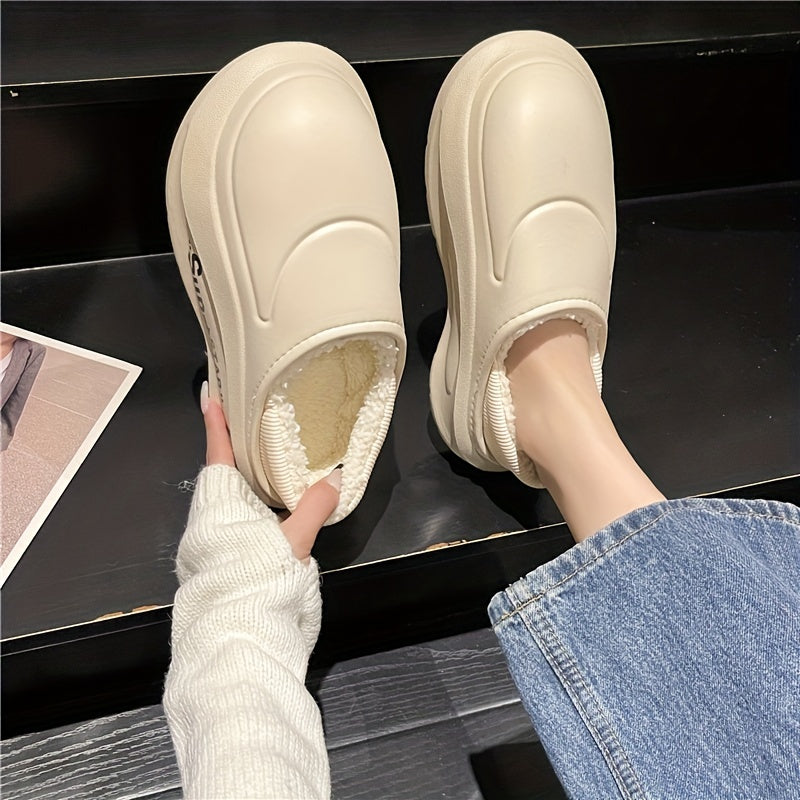 Plush Lined Furry Thermal Chunky Sandals Fall Winter Snow Boots