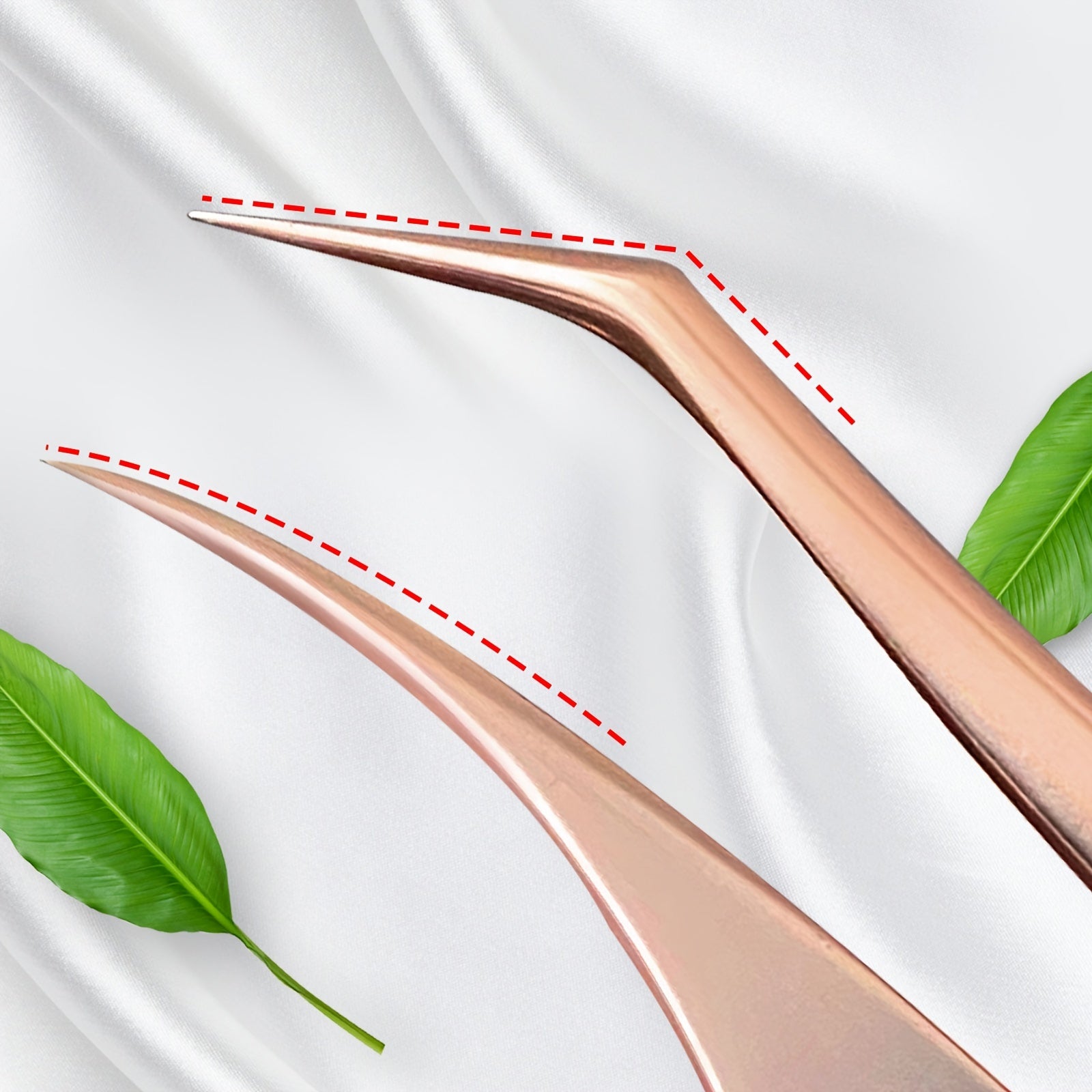 2 Pcs Eyelash Tweezers Thin Extensions Remover Tools