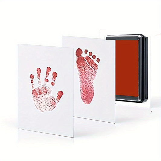 DIY Hand/Footprint Kit Ink Pads Photo Frame Handprint Baby Shower Gift Red