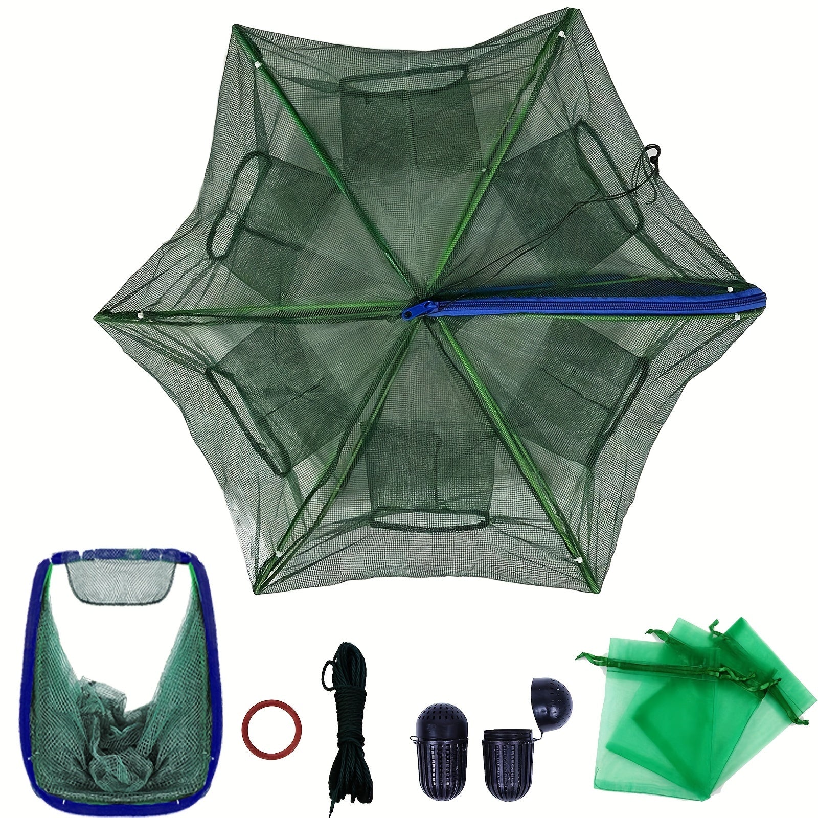 Foldable Fish Bait Trap for Minnows Crabs Crawfish Shrimp