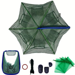 Foldable Fish Bait Trap for Minnows Crabs Crawfish Shrimp