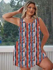 Stripe Print Tank Sleep Dress