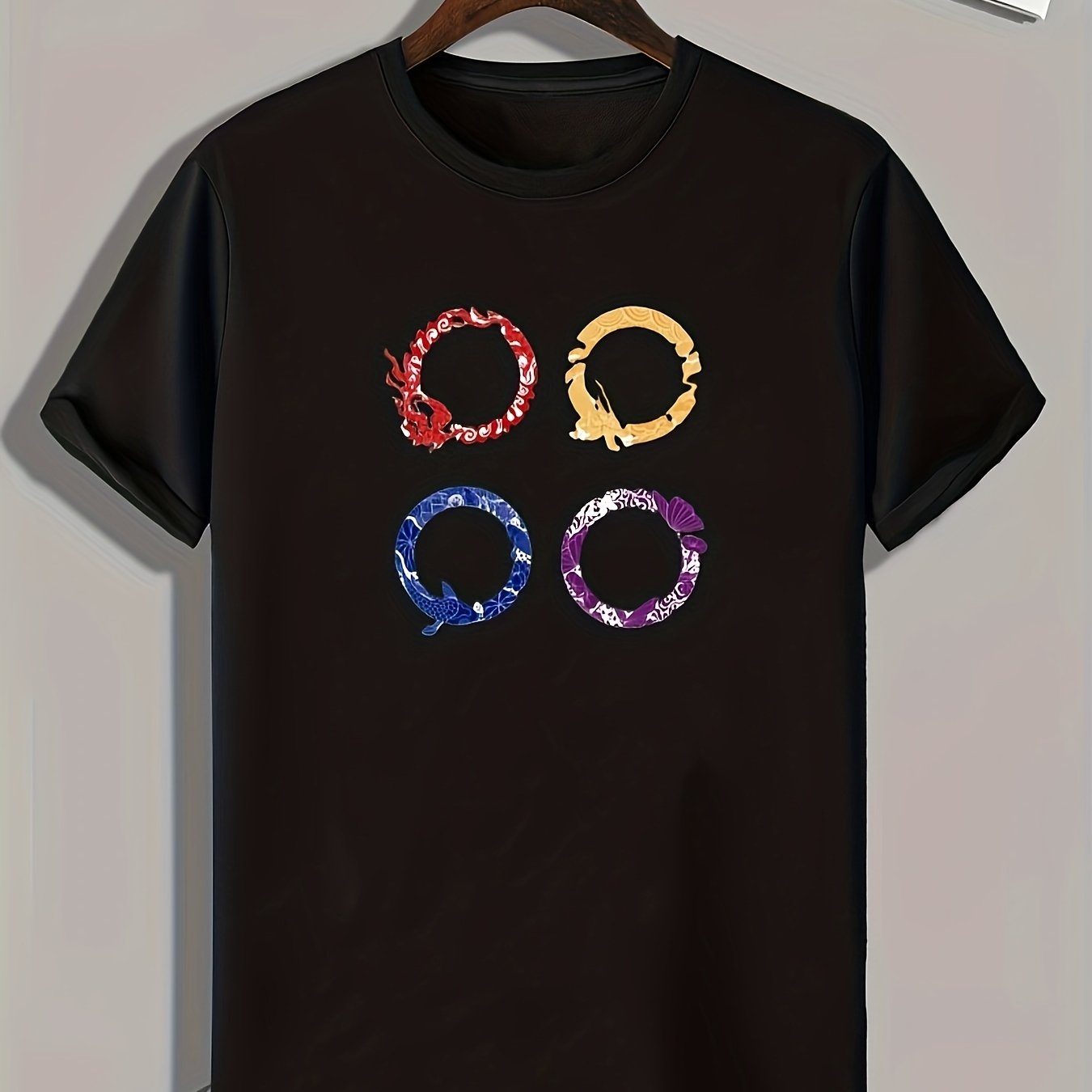 Colorful Circles Graphic Tee for Men