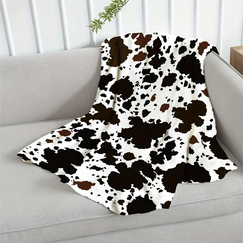 Cow Pattern Casual Throw Blanket Winter Warm Flannel Blanket