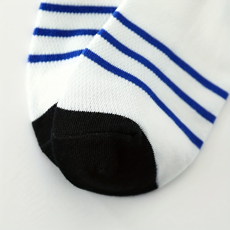 5 Pairs Kids Cotton Breathable Short Socks for Spring Summer Sports