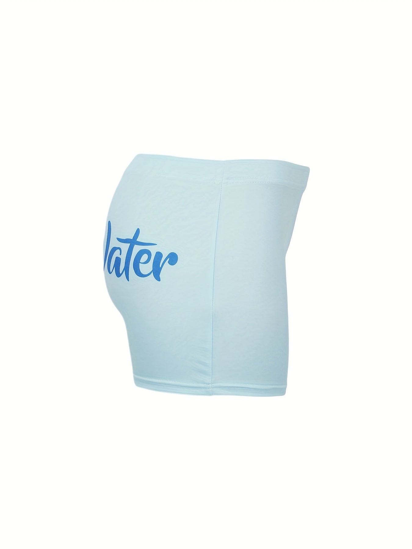 Pure Water Print Skinny Yoga Shorts for Spring & Summer