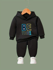Number One Pattern Long Sleeve Hooded Sweatshirt Girls Comfy Hoodies