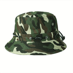Green Camo Fisherman Hat Sunscreen Bucket Hat