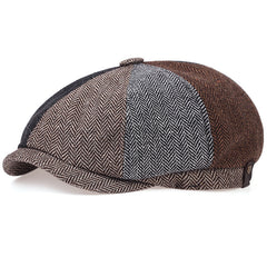 Men's Patchwork Newsboy Cap