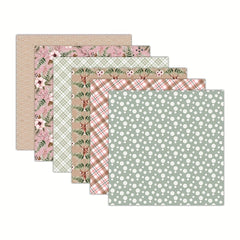 12pcs Flower Dot Marble Pattern DIY Material Scrapbook Background Paper