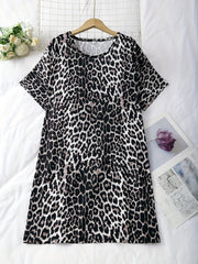 3 Pack Plus Size Leopard Print Nightdress Set
