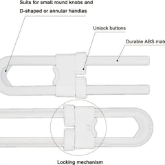 Child Proof Sliding Cabinet Lock Baby Safety U Shaped Latch