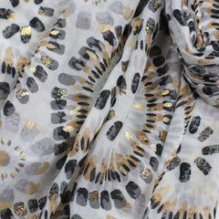 Boho Frayed Edge Scarf Hot Stamping Print Shawl