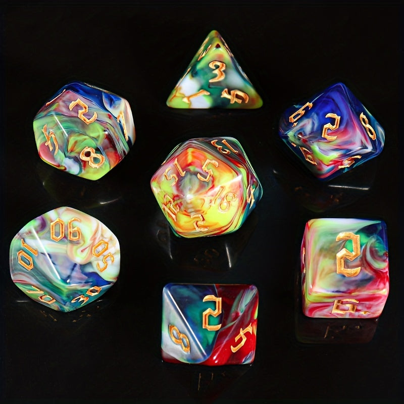 7-Piece Dice Set for Games and Parties