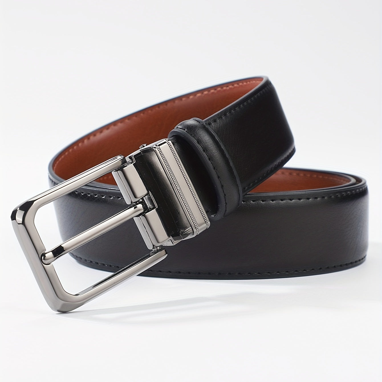 Men's Leather Belt Pin Buckle Casual Jeans Pants Waist Strap