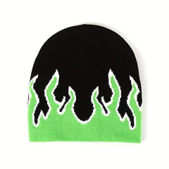 Flame Knitted Hat Hip Hop Street Outdoor Pullover Beanie