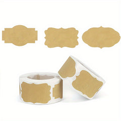 Cowhide Paper Packaging Sticker