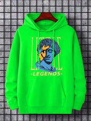 Head Statue Print Hoodie Men's Casual Pullover Hooded Sweatshirt