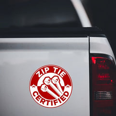 3pcs Zip Tie Sticker Technician Construction Sticker For Phone Laptop Cars
