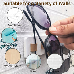 Wooden Sunglasses Organizer Wall Mounted Glasses Holder