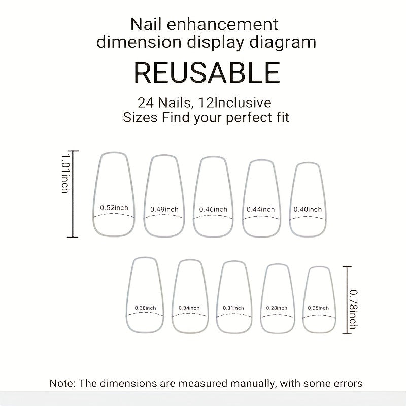 Glossy Gradient Pink Press On Nails Medium Square Shape Acrylic Nails Kit